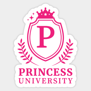 Princess University Pink Outline Sticker